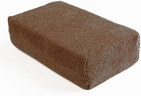 Car Wash Microfiber Sponges House Clean Sponge, Premium Grade Microfiber Applicators for Car Washing, Car Cleaning Kit, Car Exterior Care, Microfiber Applicator Pad for Cleaning (2 pcs, Brown)