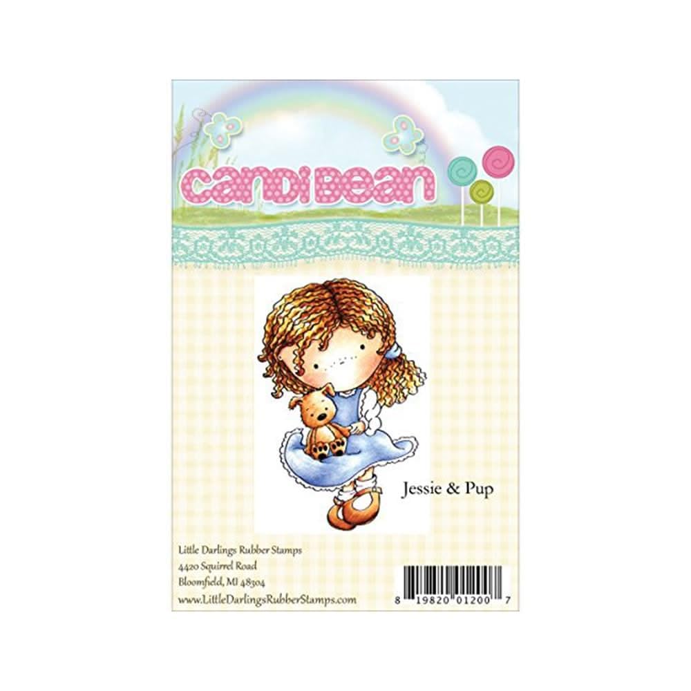 Stamps - Candibean Little Darlings Jessie and Pup Rubber Stamp
