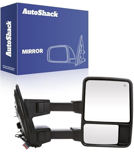 LKQ Left Driver Side Door Mirror – For 2009-2010 Ford F-250/450 Super Duty – Black Textured – 9C3Z17683BA