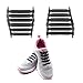 LattoGe Silicone Elastic No Tie Shoelaces Kids Shoelaces Tieless Shoe Laces Lace Lock Bands for Kids, Adults Athletic Running Shoe Laces,Seakers (Kids Size Black) ...