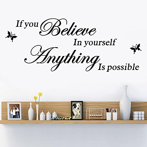 Neartime Sisters Wake The Best of Friends PVC Wall Sticker Home Decor DIY Art (28cm×10cm ×5cm, C-Black)