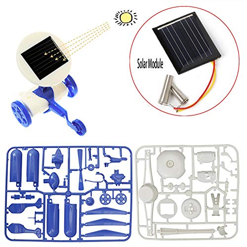 Auney Solar Robot Creation Kit, 6-in-1 Solar Robot Kit for Kids Solar Kit DIY Solar Power, STEM Toys Educational Gift for Kids and Teens, Boys and Girls - Thumbnail 4