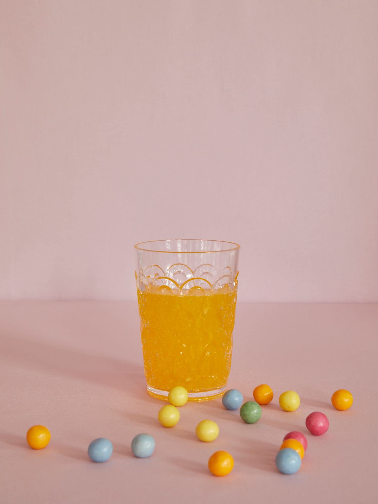 Rice Acrylic Tumbler, Swirly Embossed Pattern: Clear