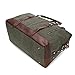 Kattee Genuine Leather Trim Canvas Travel Duffel Bag (Army Green, Large)