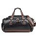 Leather Gym Bag for Men Travel Weekender Overnight Duffel Bag Tote For Men (balck)