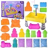Magic Sand Table Space Sand Toys Play Set For Kids, Sand Toys Multiple Castle Model and Accessories, Creative Sand Molding, Educational Toy, DIY Gift, 4lb Play Sand Included Water Wheel – 20 PCs