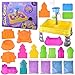 Water Wheel Sand Table Play Sets For Kids With Multiple Castle Model and Accessories Creative Sand Molding Educational Toy DIY kids Gift (16pcs) | 4lb Play Sand Included