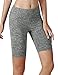 Yogareflex Women's Tummy Control Fitness Workout Running Yoga Shorts (S-3XL) , Grayheather , Medium