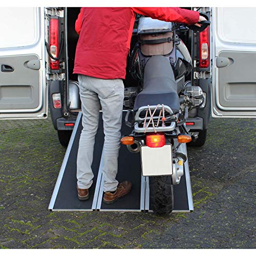 DREIBREIT by TRUTZHOLM 3-Fach Auffahrrampe klappbar 175cm Tragkraft 1020kg Alu grau schwarz beschichtet Verladerampe Rampe – Bild 7
