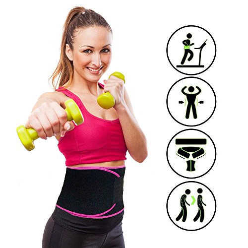 FTEOX Waist Trimmer Belt,Weight Loss Belt Sweat Belt Waist Trainer Belt Slimming Belt for Women&Men Stomach Fat Burner Low Back Lumbar Support Adjustable Straps with Sauna Suit Effect - Thumbnail 3