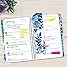 HARDCOVER Academic Planner 2019-2020: (June 2019 Through July 2020) 5.5 Daily Weekly Monthly Planner Yearly Agenda. Bonus Bookmark, Pocket Folder and Sticky Note Set (Blue Bloom)