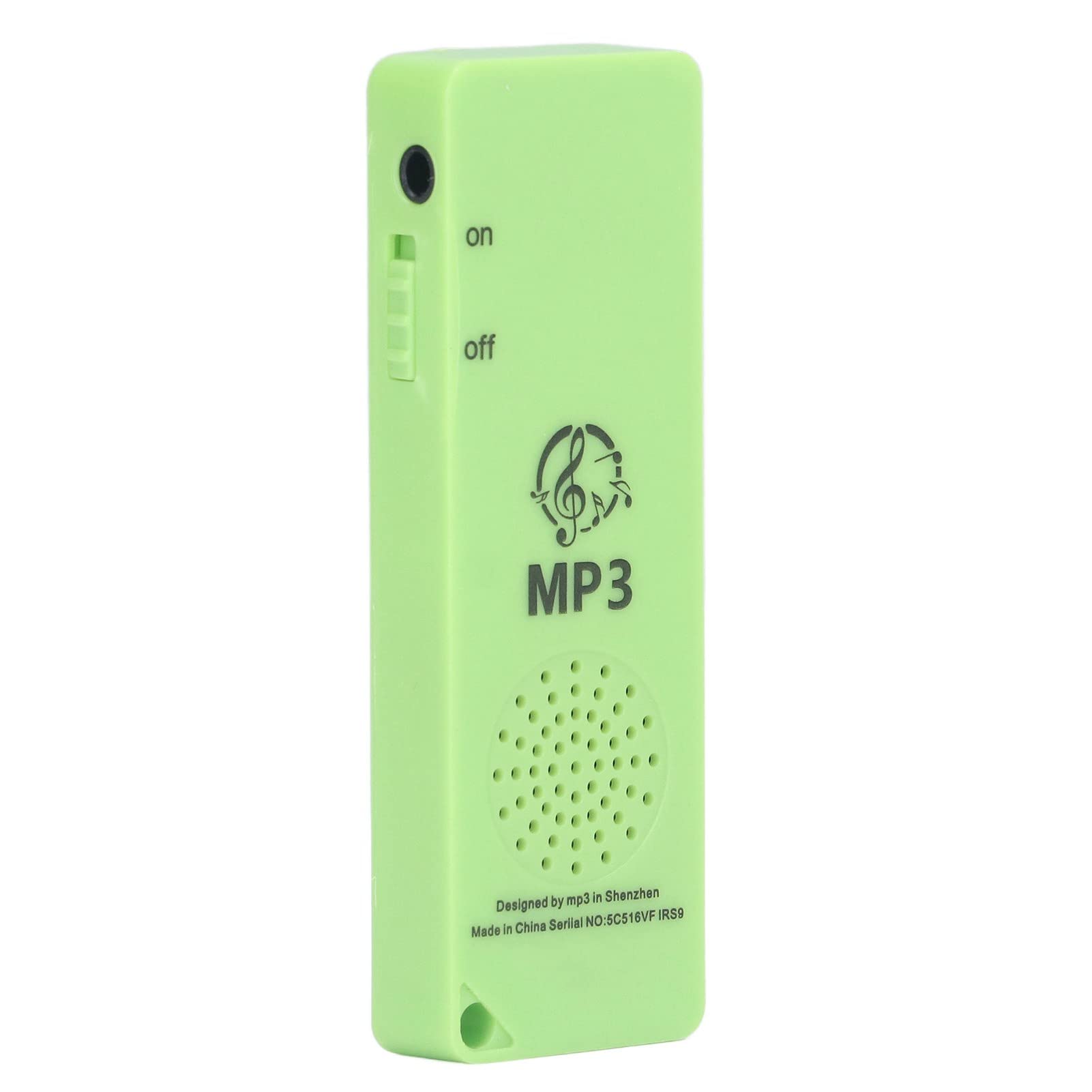 Bewinner Mp3 Player, Lossless Sound Music Player, Support 64GB Memory Card, 180mAh Rechargeable Digital Mini MP3 Player for Kids (Green)