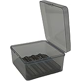 Travel Soap Container with Draining Layer, Square Soap Dish Bar Soap Holder for Shower with Lid Soapbox Bathroom Soap Dishes fit Dr Squatch Bars for Traveling Vonpri (Transparent Black)