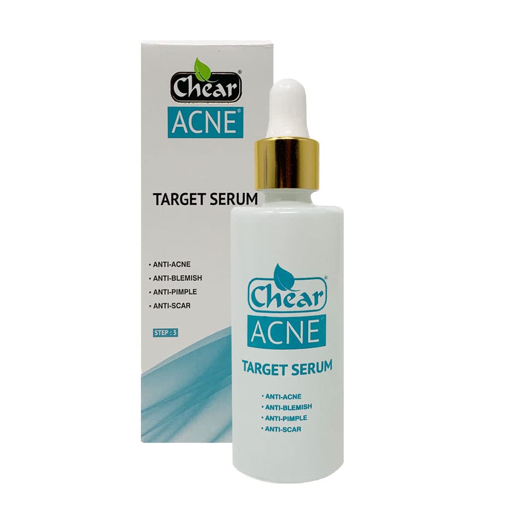 Chear Acne Target Serum 60ml – Salicylic Acid BHA Spot Treatment with Witch Hazel & Neem, Pore Clearing Serum for Acne, Oily Skin & Blackheads