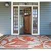 Couristan Monaco Coastal Floral Indoor/Outdoor Area Rug, 3'9" x 5'5", Ivory/Orange