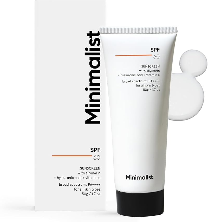 Minimalist Sunscreen SPF 60 PA++++ Cream 50g with Silymarin - Broad Spectrum