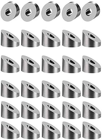 PQZATX 30 Piezas T316 Acero Inoxidable 1/4 Pulgada Arandela Biselada