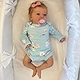 MYREBABY 17" Realistic and Cute Eyes Opened Reborn Newborn Doll Girl Named Sum with Blue Eyes, Lifelike Baby Dolls That Look Real for 3+ Year Old（Get an Extra Set of Clothes）