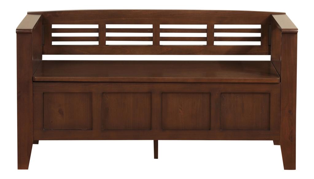 Simpli Home Adams Entryway Storage Bench, Medium Rustic