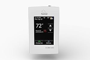 Nuheat SIGNATURE Programmable Dual-Voltage Thermostat with WiFi and Touchscreen Interface, Works with NEST