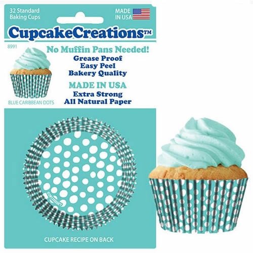 Cupcake Creations Turquoise Dots Standard Baking Cups Pricepulse