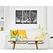Visual Art Decor 3 Piece Black and White Winter Tree Scenery Canvas Wall Art Giclee Prints Framed and Stretched Painting Modern Home Living Room Office Wall Decoration