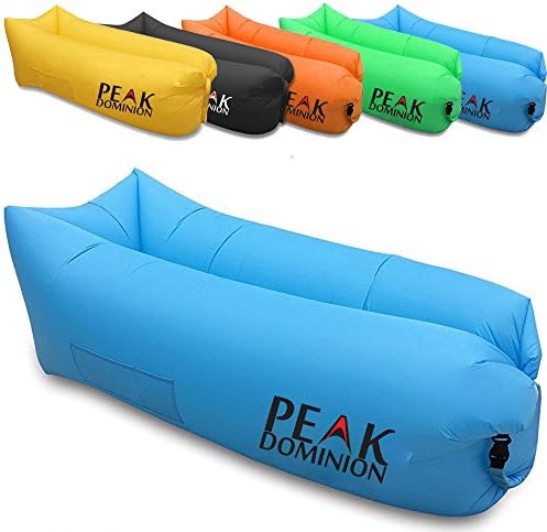 Inflatable Lounger Air Sofa Bed Quick Inflate Air Chair Laybag Lazy Lounger Holds Air Longer - for Travelling, Camping, Beach, Park, Backyard (Blue)