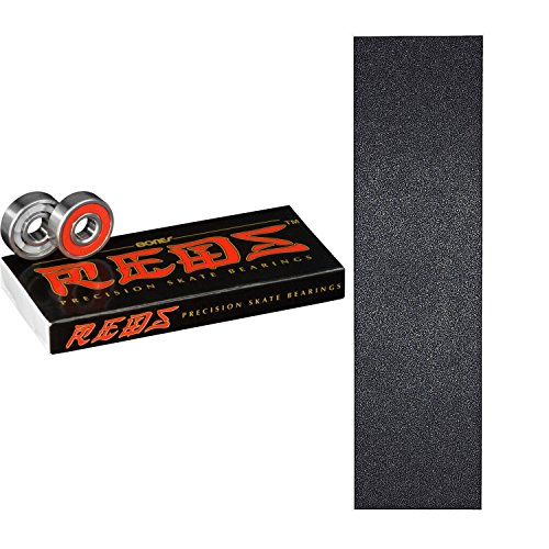 Bones Reds Precision Skate Bearings With Mob Skateboard Grip
