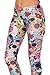 Sister Amy® Women's Printed Leggings - Buttery Soft Yoga Pants, High Waist Stretchy Tights for Workout, Plus Size, 88% Polyester 12% Spandex D028 One Size