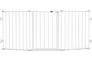 Regalo 76 Inch Super Wide Configurable Baby Gate, 3-Panel, Includes Wall Mounts and Hardware