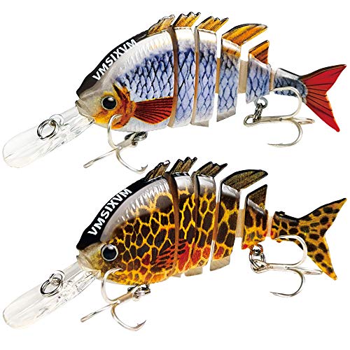 Lot De 5 Leurres De Pêche: Spinner, Crankbait Pour Perche, Saumon, Brochet