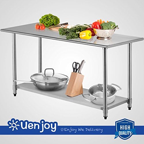 Hansentus Kitchen Restaurant Work Prep Table Stainless Steel 30" x 72"