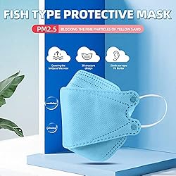 50Pcs KF94 Fish Shaped Kids Masks, 4-Layer Face