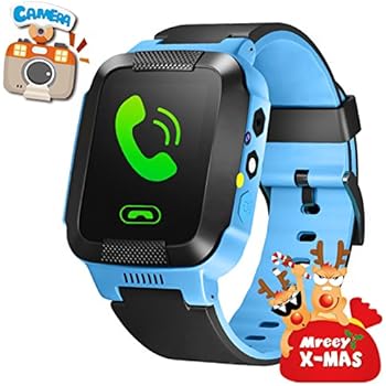 1.22 Touch Screen GPS Tracking Watch Phone, SOS Watch - Black + Pink