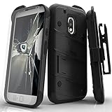 Motorola G4 Plus Case, Zizo [Bolt Series] w/ [Motorola G4 Plus Screen Protector] Kickstand [12 ft. Military Grade Drop Tested] Holster Clip - Moto G4