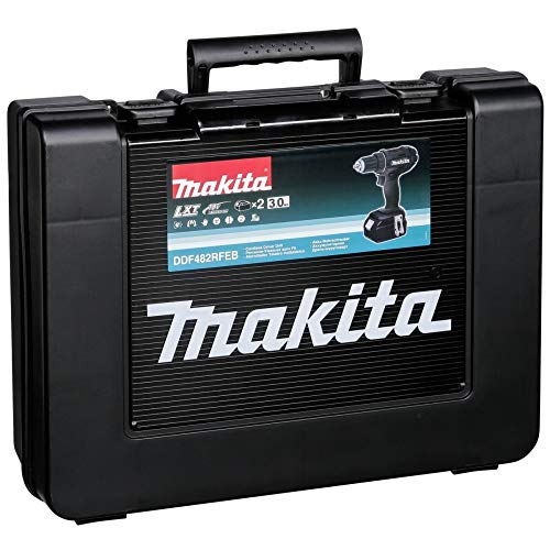 Makita DDF482RFEB Akku-Bohrschrauber im Transportkoffer DDF 482 RFEB 2x18,0V-LI 3,0Ah, 1 W, 18 V, Schwarz – Bild 5