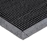 Durable Heavy Duty Rubber Fingertip Outdoor Entrance Mat, 24" x 32", Black