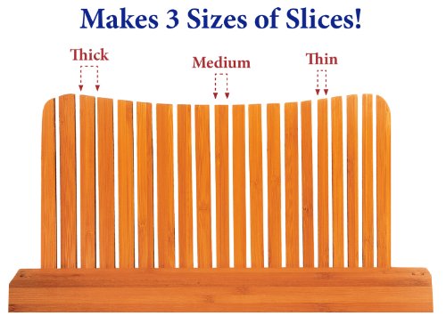 DB-Tech Bamboo Wood Compact Foldable Bread Slicer