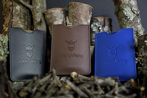 Wooden Beard Comb & Case - Fine & Coarse Teeth from Striking Viking - Anti-Static and Hypoallergenic Wood Pocket Comb For Beards & Mustaches