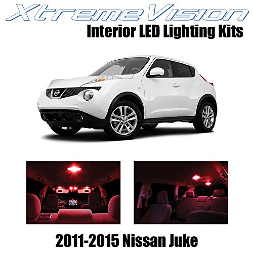 XtremeVision Nissan Juke 2011-2015 (6 Pieces) Red Premium Interior LED Kit Package + Installation Tool