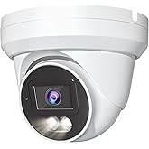 Hikvision/Uniview Compatible 4MP PoE IP Turret Dome Camera with Audio, IP Security Camera Outdoor Rated, Waterproof IP66, 108