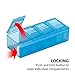 EZY DOSE Daily Pill Planner, Medicine Case, Vitamin Organizer Box, Locking Compartments to Secure Prescription Medication and Prevent Accidental Spilling, 4 Times per Day, Color May Vary, BPA Free