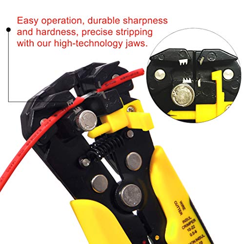 VANTRONIK Wire Stripper Crimper Cutter Self-Adjusting for wires from 10 AWG to 24 AWG 3 in 1