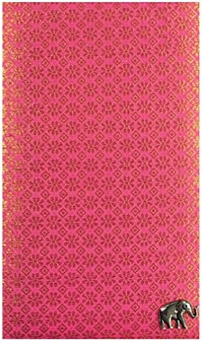 Luxurious Thai Fabric Guest Check Presenter, Check Book Holder for Restaurant, Checkbook Cover, Check Pad Holder, Waitstaff Organizer, Server Book for Waiters with Money Pocket / With Plastic Cover 2