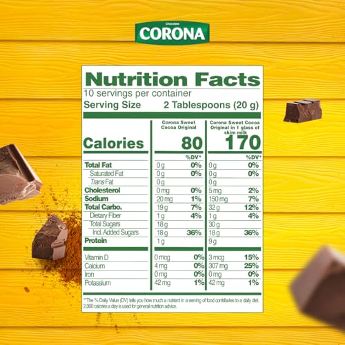 CORONA, SWEET COCOA ORIGINAL, INSTANT POWDER MIX, 7.05 OUNCES, PACK OF 1.
