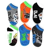 Frozen Olaf Boys 6 pk Ankle Socks (6-8 (Shoe: 10.5-4))