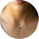 itianxi Dainty Cross Charm Pendant Necklaces,14K Gold Tiny Three Ball Necklace,Simple Fashion Jewelry for Women