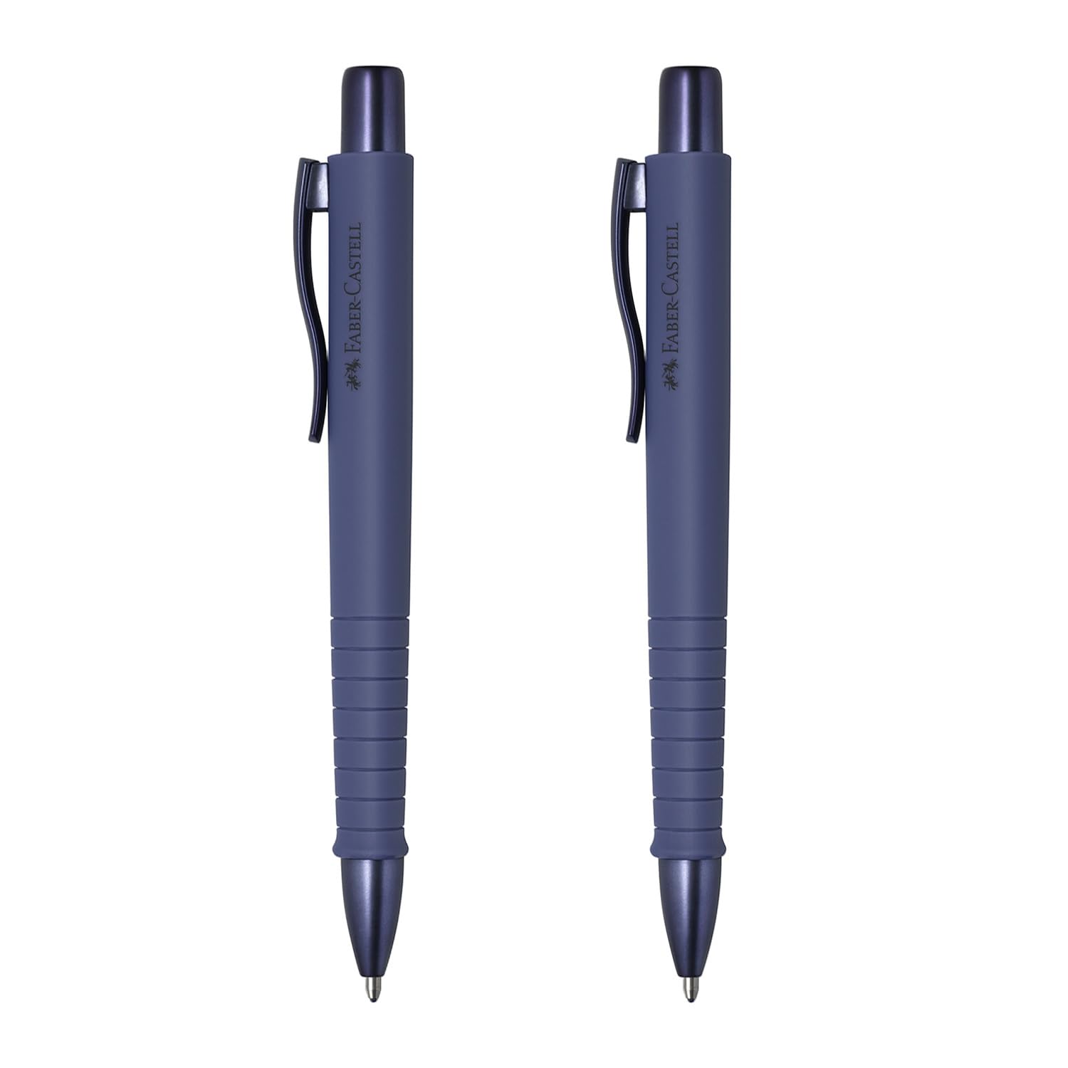 Faber-Castell 205280 - Kugelschreiber Poly Ball Urban Future Dusk, 2 Stück, mit auswechselbarer XB Mine, dokumentenecht