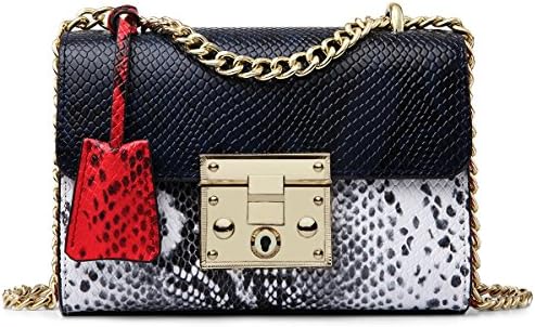 ZOOLER Leather Crossbody Bags Shoulder Bags Chain Purse Snake Handbag For Women Stylish