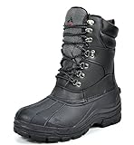 ARCTIV8 Men's Insulated Waterproof construction Rubber Sole Winter Snow Skii Boots
